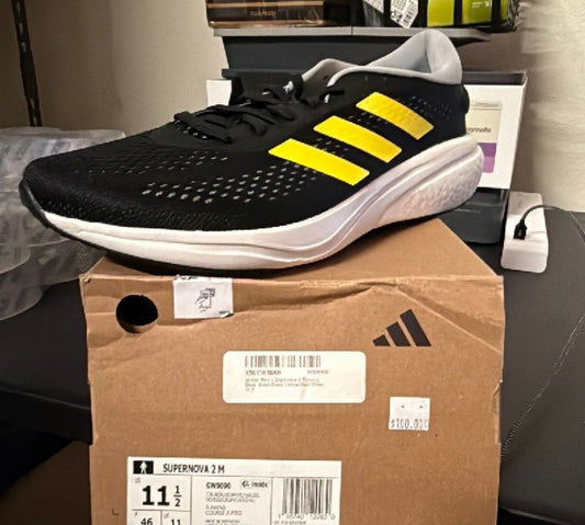 11.5M/12.5W adidas Supernova 2.0 ‘Black Beam Yellow’ **RARE COLORWAY**